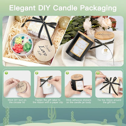 Candle Making Kit for Adults & Beginners - All-in-One DIY Candle Supplies with 1200g Natural Soy Wax, Hot Plate, 2 Succulent Molds, 8 Candle Jars, Gift Boxes & More | Perfect for Home Craft & Gifting