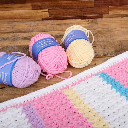 ThreadArt Chenille Yarn for Crocheting, Knitting, Amigurumi, Super Soft Plush Velvet Yarn - 50 Gram 60 yds #5 Fluffy Yarn Skeins - Seafoam 26
