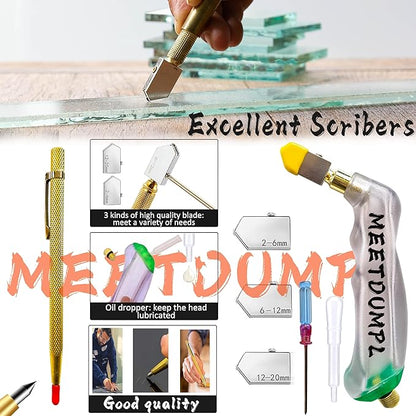 MEETDUMPL Stained Glass Kit，Stained Glass Kits for Adults，Glass Grinder，Stained Glass Grinder，5/8" + 1" Diamond Grinder Bit,100W Soldering Iron Kit,Glass Cutter Tool Kit（Patent has been registered）(7)