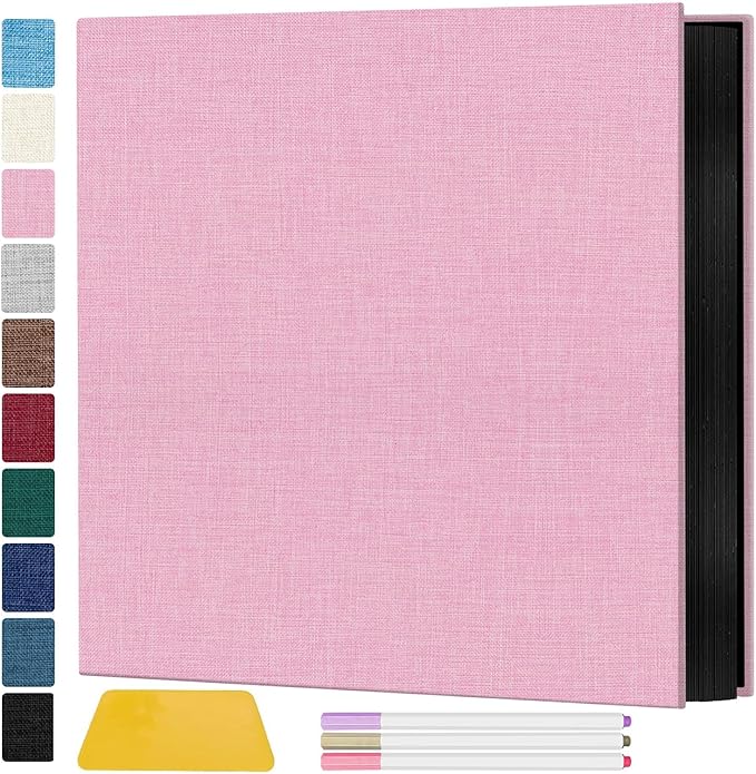 Zesthouse Photo Album Self Adhesive Pages, 60 Pages Magnetic Scrapbook Albums with Sticky Page, Photos Album Holds 8x10 & 5X7 & 4x6 & 6x8 & 3x5, Large Picture Book Ideal Gift for Family Wedding Baby