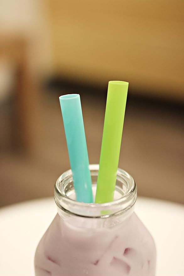 Karat [1,600 ct] 9" Boba Straws (10mm Diameter), Individually Wrapped, Assorted Solid Colors (C9060s)