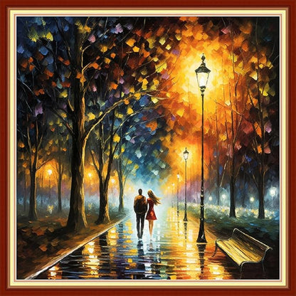 Artvxeay Stamped Cross Stitch Kits | Embroidery Kits for Beginners Craft Kit Needlepoint for Adults Supplies DIY 11CT- (Wandering Night Lanterns 18x18 inch)