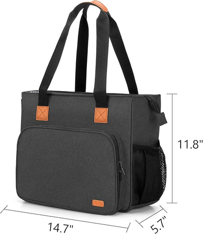 LUXJA Embroidery Project Carrying Bag, Embroidery Kits Storage Bag (Bag Only), Black