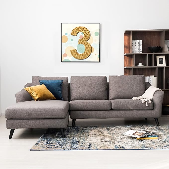 12 Inch Wooden Number 3, 1/4 Inch Thick Large Unfinished Wood Letter for DIY Crafts Home Wall Decor