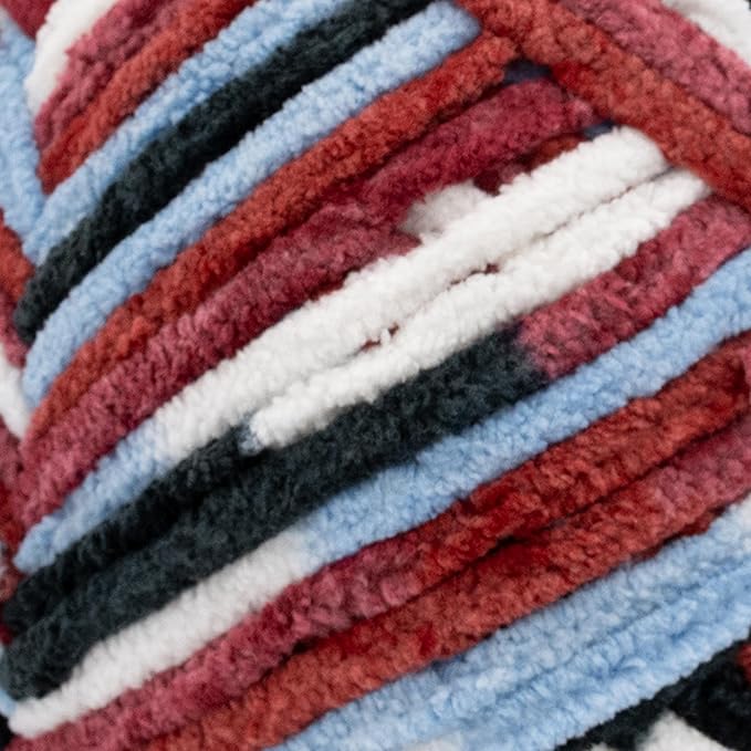 Lion Brand Yarn, Cover Story Favorite Blanket Yarn for Knitting and Crochet, 223 Yards, Burrr-Berry, 2 Pack