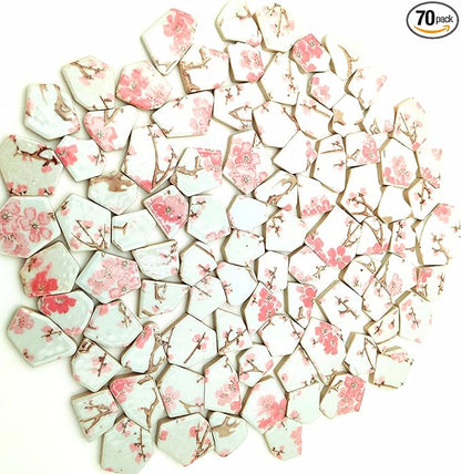 1.1 LB Porcelain Ceramic Mosaic Tiles,Broken Irregular Mosaic Tiles for DIY Craft Floor,Kitchen,Pool, Flower Pots Mosaic Making Supplies (Porcelain 10)