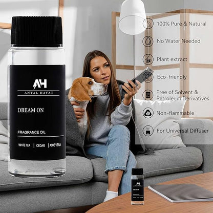 Antal Hayat Dream On Essential Oil Scent 50mL - Inspired by Westin Hotel - Home Luxury Scent - Antal Hayat Diffuser Oil - White Tea, Cedarwood, Amber, Musk - Diffuser Oil Blends for Aromatherapy