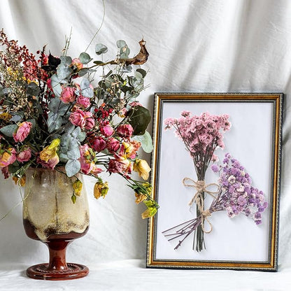 12/24 Pack Dried Flowers for Vase Various Mini Bouquet Dried Small Wildflowers Natural Real Flowers Bulk for Crafts DIY Wedding Decor (24, Multicolor)