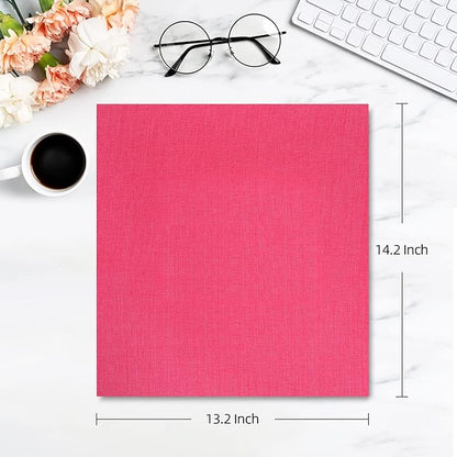 potricher Photo Album for 4x6 600 Photos Linen Cover Extra Large Capacity Picture Book for Family Wedding Anniversary and Baby (Rose Red)