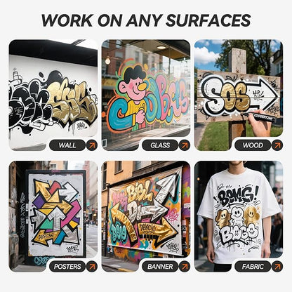 Coogert 3Pcs Black Jumbo Poster Markers, 15MM Thick Permanent Acrylic Graffiti Markers, Wide Tip Paint Marker for Canvas, Posters Board, Fabric, Window, Glass, Wood, Teachers,Banner painting supplie