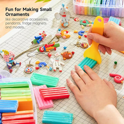 Shuttle Art 112 Colors Polymer Clay Kit, Oven Bake Clay for Kids, 20 Sculpting Tools, 16 Accessories, Non-Toxic, Non-Sticky DIY Crafts for Kids Adults