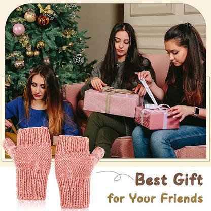 GliCraft Knitting Kit for Beginners Learn to Knit Kit for Adults Gloves Starter Bundle with Step-by-Step Instructions Includes Wool Yarn, Needles & Accessories(Pink)
