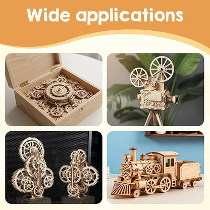 Wooden Wheels for Crafts, 15Pcs 3 Sizes Unfinished Wood Wagon Wheel Decor Blank Wood Slices Hanging Ornaments for DIY Home Party Decoration