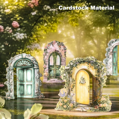 AuriicLeaf Pop-up Door Cardstock Sticker Set, 60PCS Fantasy Portal Stickers for Scrapbooking, Journaling, DIY Crafts and Planner Decoration