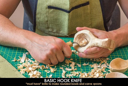 BeaverCraft Wood Spoon Carving Tools Kit S17 with Wood Carving Hook Knife & Sloyd, Chip Whittling Knives for Spoon Carvers - Whittling Tools Set with Knife Leather Strop Polishing Compound, Tool Case