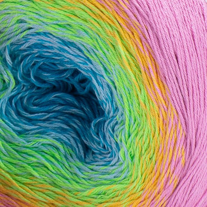 1 Skein/Pack Yarnart Flowers Gradient Yarn, Each Ball 8.8 Oz (250gr) / 1094 Yards (1000m), 55% Cotton 45% Acrylic, Superfine Fingering Weight for Knitting and Crochet, 312 - Pink Blue