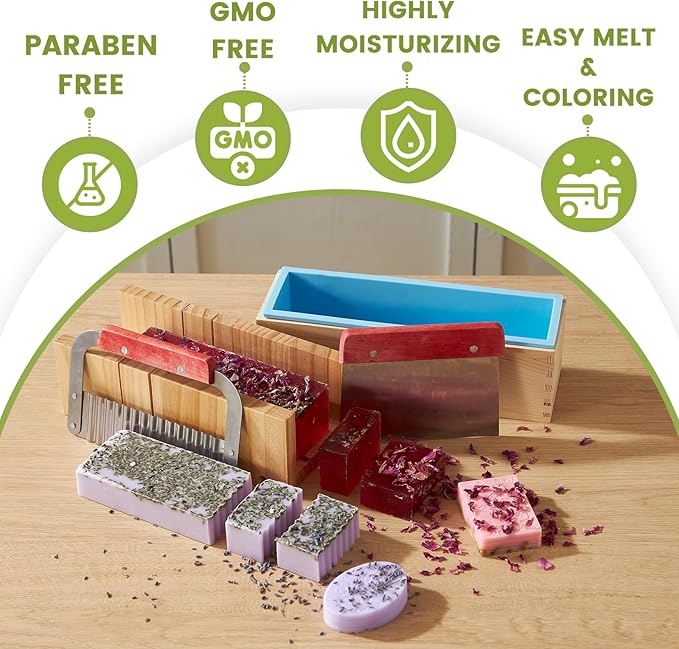 PIUH 2-in-1 Candle & Soap Making Kit for Beginners, All in one Complete DIY Craft Kit to Make Handcrafted Soap Bars + Scented Candles with Melting Pot, Wax, Soap Base, Molds, Fragrance Oils and Dyes