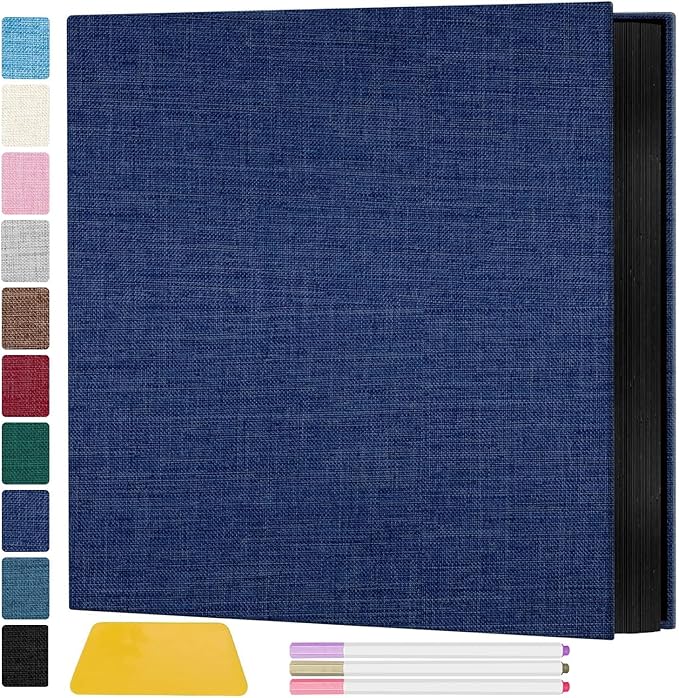 Zesthouse Photo Album Self Adhesive Pages, 60 Pages Magnetic Scrapbook Albums with Sticky Page, Photos Album Holds 8x10 & 5X7 & 4x6 & 6x8 & 3x5, Large Picture Book Ideal Gift for Family Wedding Baby