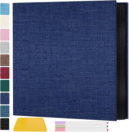 Zesthouse Photo Album Self Adhesive Pages, 60 Pages Magnetic Scrapbook Albums with Sticky Page, Photos Album Holds 8x10 & 5X7 & 4x6 & 6x8 & 3x5, Large Picture Book Ideal Gift for Family Wedding Baby