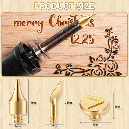 Mixweer 56 Pcs Wood Burning Letters and Numbers Wood Burning Tools with Letter Stamps and Number Tips Symbols for Wooden Burner Craft DIY Embossing Carving