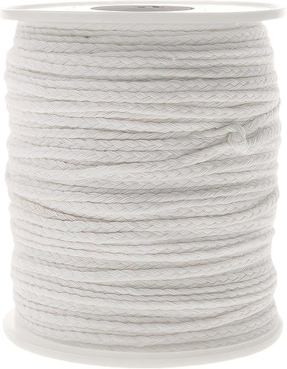 Candle Wicks 100% Natural Cotton, Roll 200 Feet Twine String Spools Braid Candle Non-Smoke Candles Wicks for Candle Making Accessories DIY(1 Roll 200Feet Cotton Wire) Mother' Day+Easter Decor or Gifts