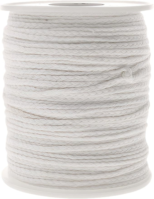 Candle Wicks 100% Natural Cotton, Roll 200 Feet Twine String Spools Braid Candle Non-Smoke Candles Wicks for Candle Making Accessories DIY(1 Roll 200Feet Cotton Wire) Mother' Day+Easter Decor or Gifts