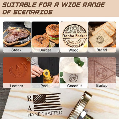 Custom Branding Iron for Wood - Make Your Own Personalized Logo into a Metal Mold That Will Leave a Lasting Mark on Your Craft - Wedding Stamps Personalized Branding Iron for Meat Wood Paper Plastic