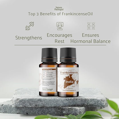 Nature Packaged Frankincense Essential Oil - Direct from Madhya Pradesh, India - Pure Essential Oil for Diffusers and Aromatherapy | 100% Pure Therapeutic Grade Natural Aceite de Incienso (22lbs)