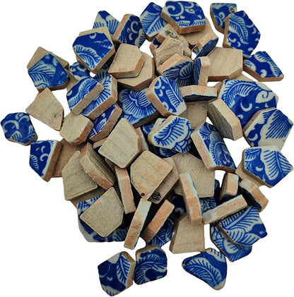 1.1 LB Porcelain Ceramic Mosaic Tiles,Broken Irregular Mosaic Tiles for DIY Craft Floor,Kitchen,Pool, Flower Pots Mosaic Making Supplies (Porcelain 08)