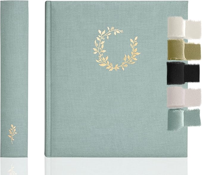 La Lente Premium Scrapbook Album – Photo Album with Writing Space – 100 Pages for Multiple Sizes 4x6, 5x7, 6x8, 8x10 – Holds 500 Photos – Wedding, Baby, Travel & Family Memories