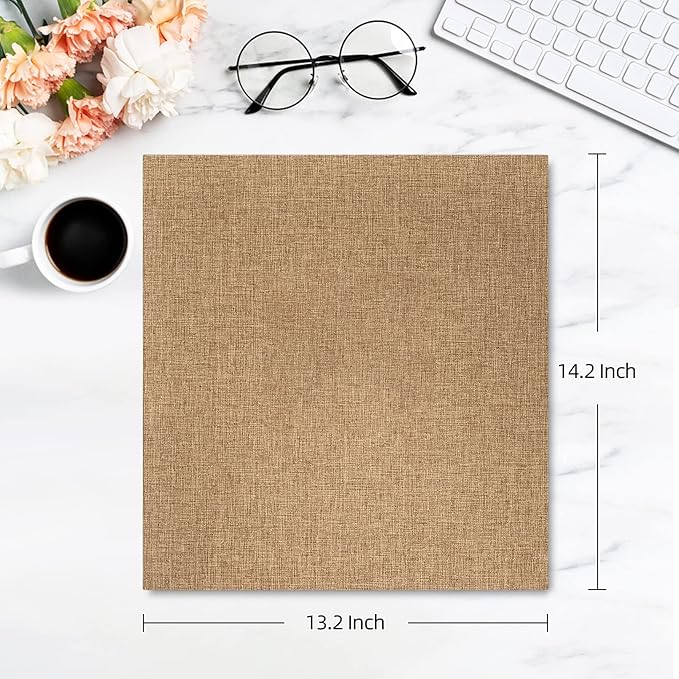 potricher Photo Album for 4x6 600 Photos Linen Cover Extra Large Capacity Picture Book for Family Wedding Anniversary and Baby (Khaki)