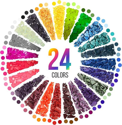 Candle Color Dye - 24 Colors (3g Each) for Soy Wax Candle Making | Natural Cosmetic Grade Dyes
