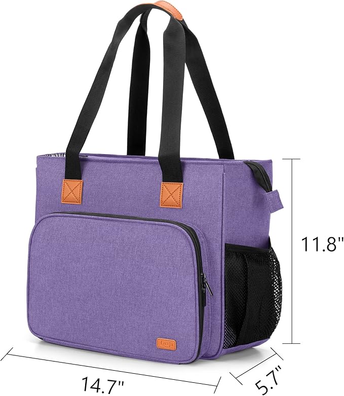 LUXJA Embroidery Project Carrying Case, Embroidery Kits Storage Bag (Bag Only), Purple