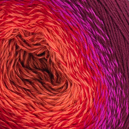 2 Skein/Pack Yarnart Flowers Gradient Yarn, Each Ball 8.8 Oz (250gr) / 1094 Yards (1000m), 55% Cotton 45% Acrylic, Superfine Fingering Weight for Knitting and Crochet, 310 - Red Fuchsia