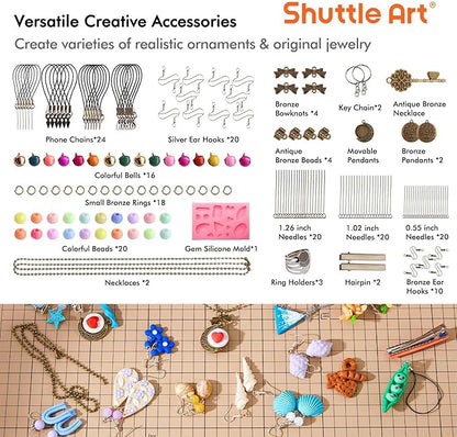 Shuttle Art 82 Colors Polymer Clay Kit, Oven Bake Clay for Kids, 19 Sculpting Tools, 16 Accessories, Non-Toxic, Non-Sticky DIY Crafts for Kids Adults