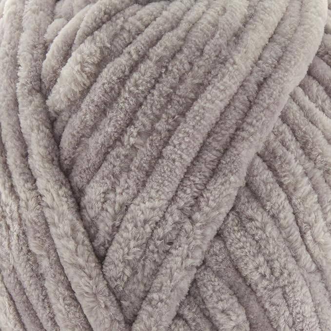 Loops & Threads Sweet Snuggles Yarn - Yarn for Knitting, Crochet, Weaving, and Arts & Crafts - Gray, Polyester, 8.8 oz