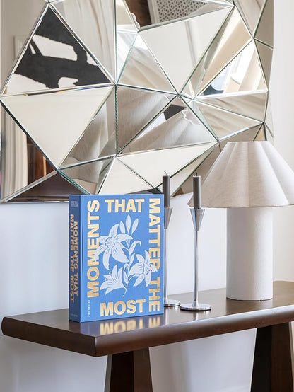 Printworks Moments that Matter the Most - Photo Album 4x6 – Elegant Sky Blue Coffee Table Book for Photos & Notes – 30-Page Large Keepsake Memory Book – Thoughtful Gift Idea – Blue