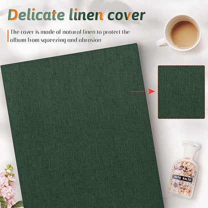 Popotop Photo Album 4x6 1000 Pockets for Wedding Gifts,Linen Hardcover Picture Albums for Family Anniversary Baby Vacation Pictures
