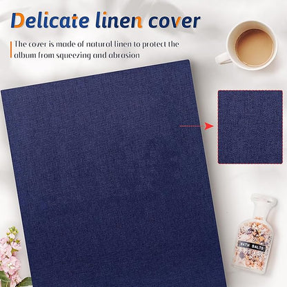 Popotop Photo Album 4x6 1000 Pockets for Wedding Gifts,Linen Hardcover Picture Albums for Family Anniversary Baby Vacation Pictures