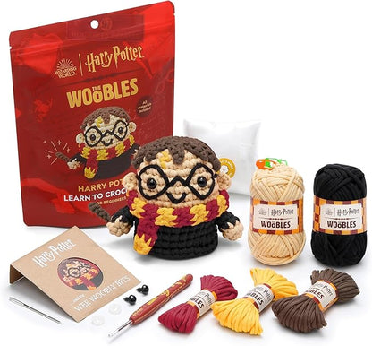 The Woobles Beginners Crochet Kit with Easy Peasy Yarn as seen on Shark Tank - with Step-by-Step Video Tutorials - Harry Potter