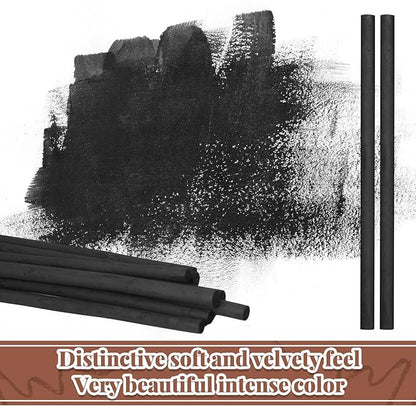 Gueevin 200 Pcs Willow Charcoal Sticks, Willow Charcoal, Artists, Beginners, Students, Perfect for Sketching, Drawing, Shading, and Fine Art Christmas Gifts for Art (5-7mm)
