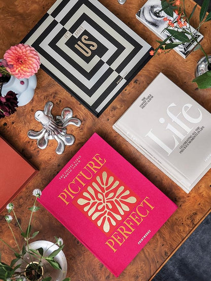 Printworks Photo Album - Picture Perfect, Pink – Cerise Pink Coffee Table Book with 30 Pages – Large Album for 4x6 Photos with Writing Space – Expandable Memory Book