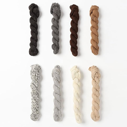 Origins Limited Collection - 100% Baby Alpaca Yarn Wool Set of 8 Hanks (200 Grams) DK Weight Made in Peru Natural Undyed Colors Heavenly Soft Perfect for Knitting and Crocheting (Assorted Colors, DK)