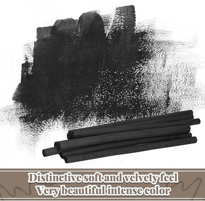 Gueevin 100 Pcs Willow Charcoal Sticks, Willow Charcoal, Artists, Beginners, Students, Perfect for Sketching, Drawing, Shading, and Fine Art Christmas Gifts for Art (5-7mm)