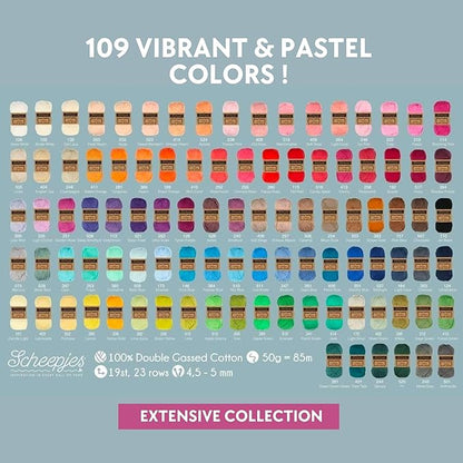 Scheepjes Cahlista Colour Pack 109 15g Assorted Cotton Yarn for Creative Projects