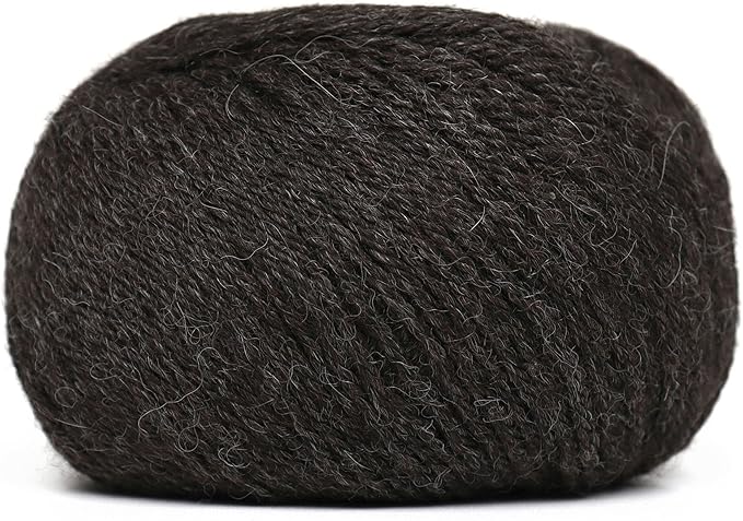 Origins - 100% Baby Alpaca Yarn Wool Set of 6 Skeins (300 Grams) DK Weight Made in Peru Natural Colors (Undyed) Heavenly Soft Perfect for Knitting and Crocheting (Midnight Gray, Origins 6 Skeins DK)