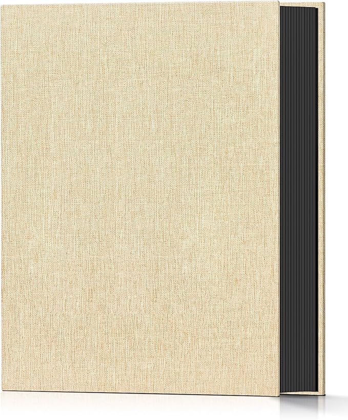 Popotop Photo Album 4x6 200 Pockets for Wedding Gifts,Linen Hardcover Picture Albums for Family Anniversary Baby Vacation Pictures