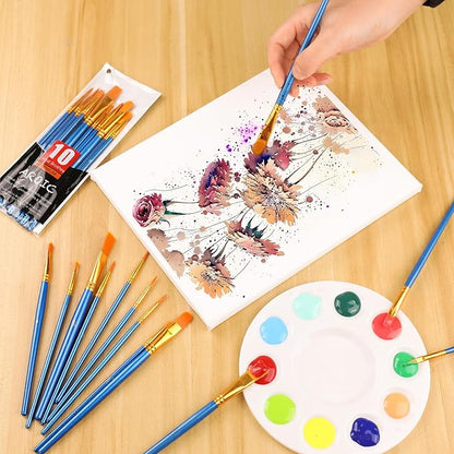 AROIC Acrylic Paint Brush Set, 80pack/800pcs Nylon Paint Brushes, for Oil Painting Rock Body Painting, Artist Amateur Craft Paint Brushes Supplies, Children Adult Painting Small Paint Brush Set.