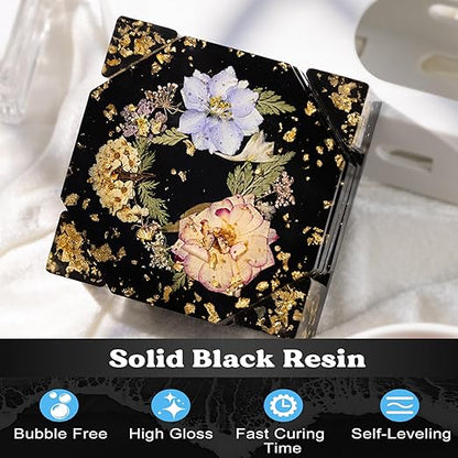 LET'S RESIN EPOXY RESIN Black Resin Epoxy,44OZ Bubble Free & High-Gloss Epoxy Kit,Self Leveling and Hardener for Art Crafts,Jewelry Making,Resin Molds
