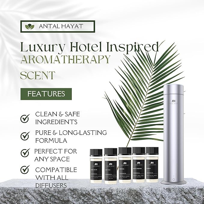 Antal Hayat Dream On Essential Oil Scent 50mL - Inspired by Westin Hotel - Home Luxury Scent - Antal Hayat Diffuser Oil - White Tea, Cedarwood, Amber, Musk - Diffuser Oil Blends for Aromatherapy